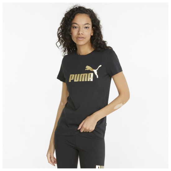 Puma Γυναικεία κοντομάνικη μπλούζα Essentials+ Metallic Logo Tee